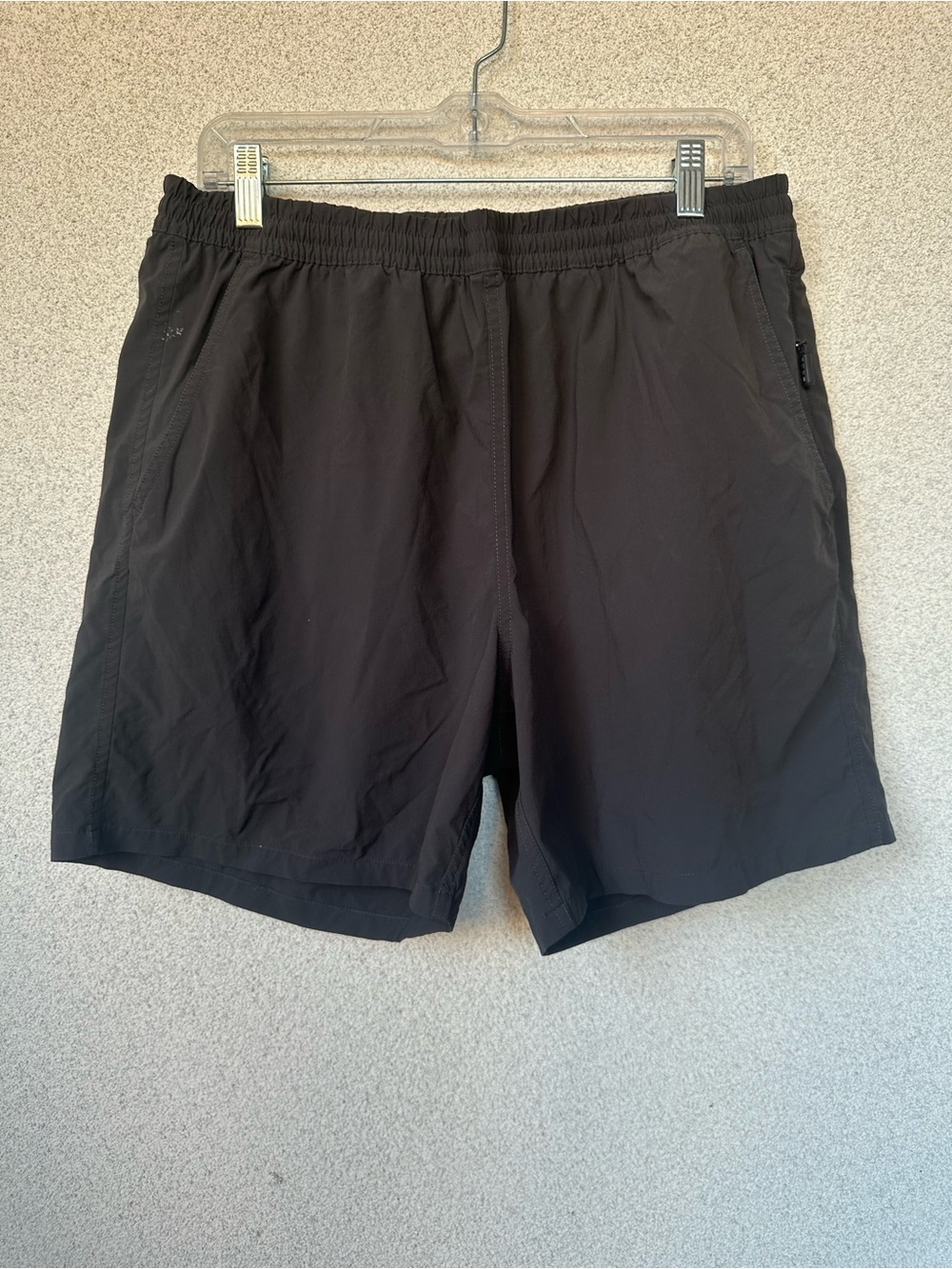 Buck Mason Black Nylon Stretch Shorts Elastic Waist Size 34, AS-IS